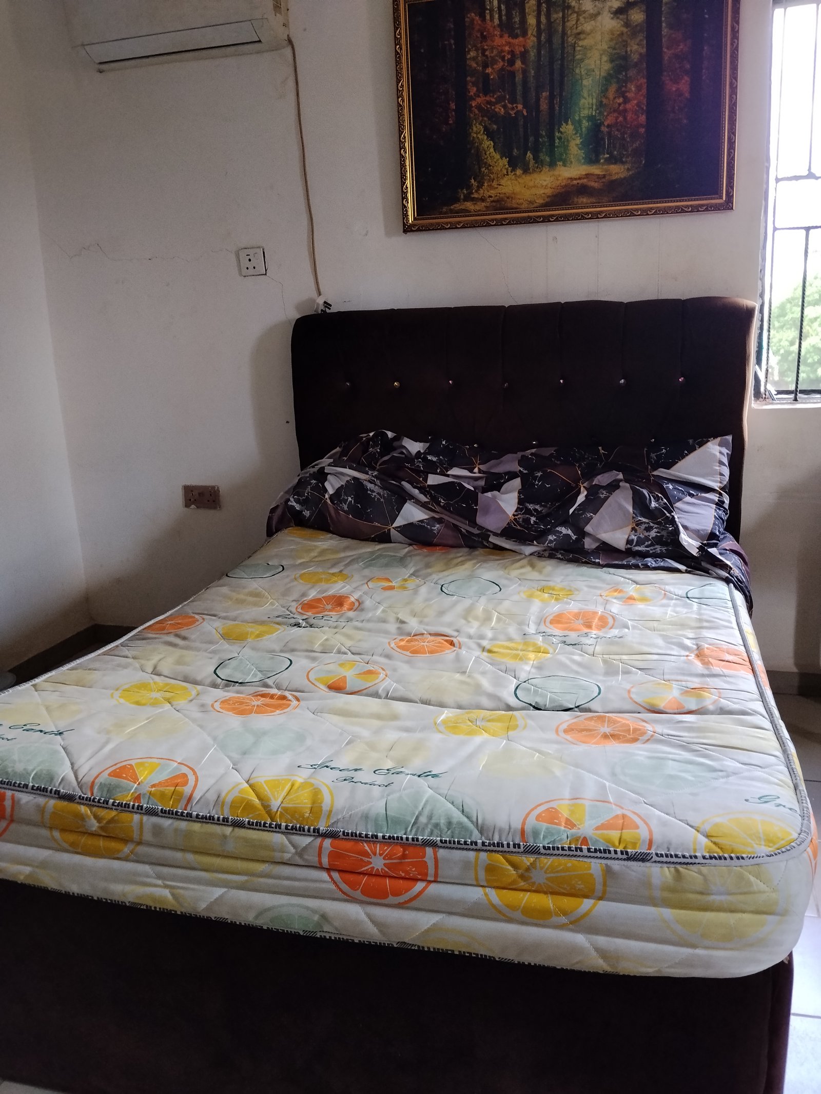 Cozy Brown Bed Frame and Mattress 4x6 image 2