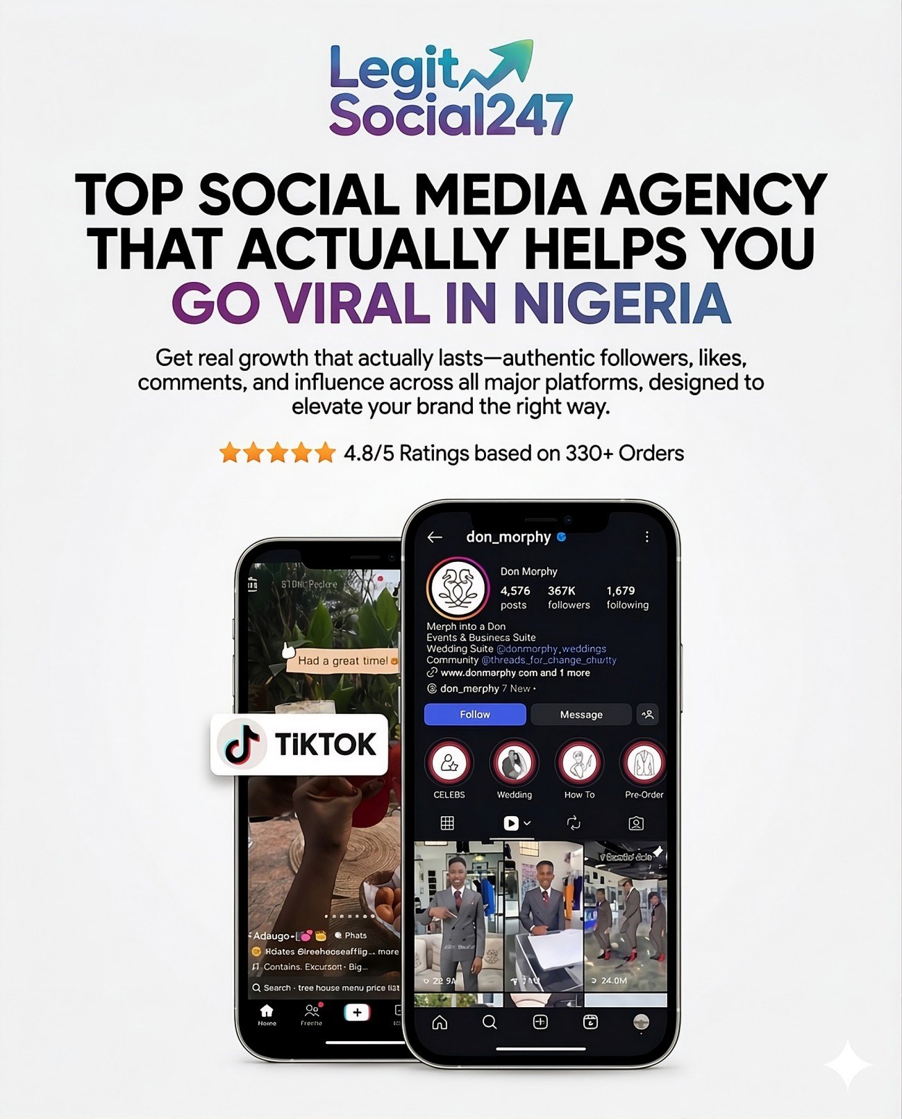 Go BIG or VIRAL in Nigeria across major social platforms.
