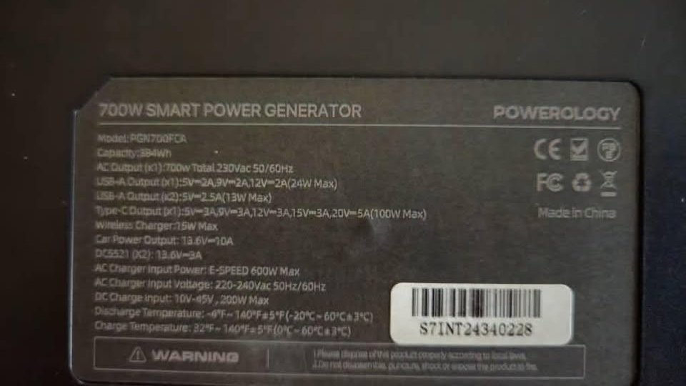 Powerology 700W Smart Power Generator | 384Wh Portable Power Station for Home, Outdoor, Camping image 3